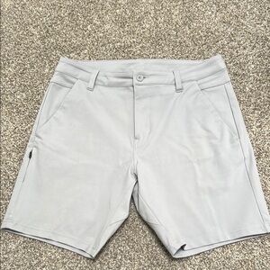 BYLT Basics Gray Flat Front Shorts Modern Style